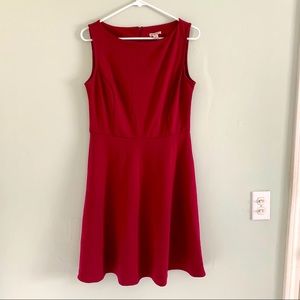 Deep Raspberry Pink Fit & Flare Dress